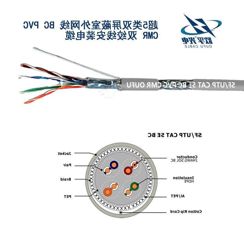 延安市SF / UTP CAT 5E BC PVC CMR双绞线安装电缆